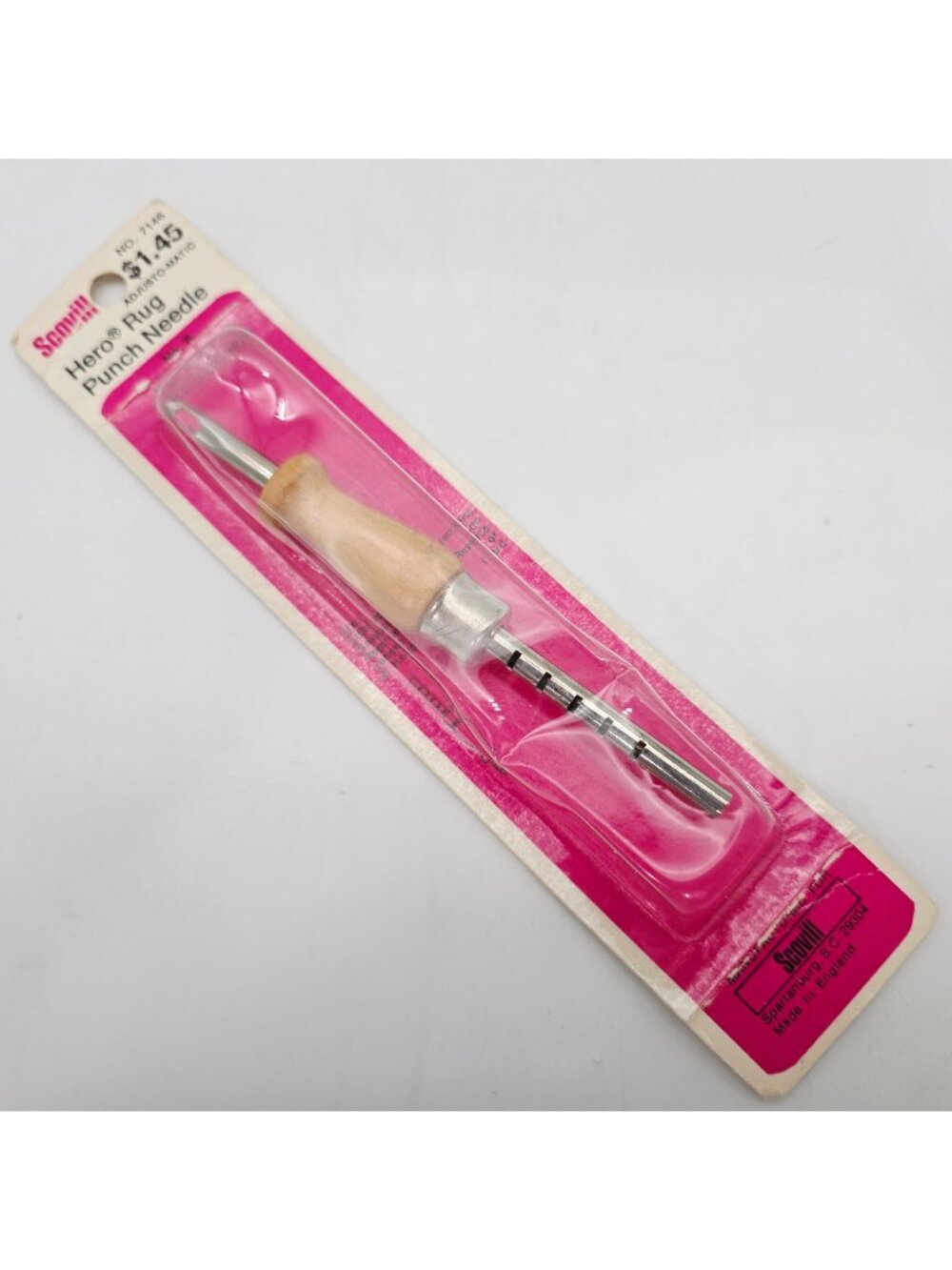 Vintage Scovill Rug Punch Needle No. 6 Adjustable Gauge Rugs Wall Hangings